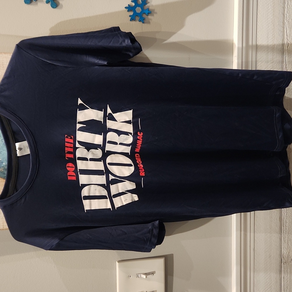 NWT Ventures Rugged Maniac Do The Dirty Work Men's Sz M Tech Tee